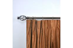 China 25/28mm diameter Metal black crownshape custom curtain rod finials single bracket supplier