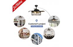 China 42 Inches Farmhouse Bedroom Invisible Ceiling Fan With Lights And Remote Control supplier