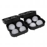 Stackable 4 Cavity Silicone Sphere Ice Cube Tray for sale