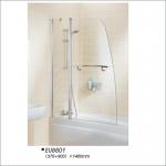 Modern Clear Glass Bath Screen , Bathtub Shower Screen With Pivot Door for sale