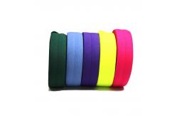 China 2cm Stock Plush Nylon Spandex Fold Over Elastic For Cloth supplier