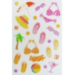Beach Custom Logo Japanese Puffy Stickers For Decoration 80 X 120mm Non Toxic for sale