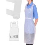 Anti Bacteria White Disposable Aprons / Disposable Plastic Smocks Infection Control for sale