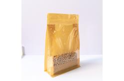 China Durable Kraft Paper Bags With Visible Window For Food Packaging Greaseproof Customizable supplier