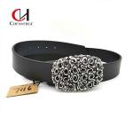 Width 38mm Genuine Leather Ratchet Belt Casual Style For Men for sale