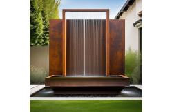 China Artificial Rusty Corten Steel Fountain For Home Decoration supplier