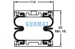 China 4 1/2X2 Steel Double Convoluted Air Bag SP2441 Dunlop Flange Connection supplier