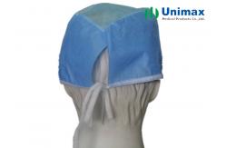 China Unimax Medical SMS Disposable Non Woven Cap with Ties ISO13485 supplier