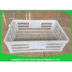 Economic Plastic Stacking Crates , Recyclable Industrial Plastic Crates Space Saving