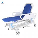Adjustable Stretcher Trolley For Patients Hospital Gurney With Locking Wheels IV Pole for sale