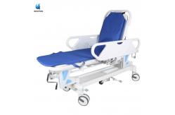 China Adjustable Stretcher Trolley For Patients Hospital Gurney With Locking Wheels IV Pole supplier