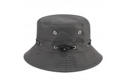 China Femal Sunscreen Fisherman Bucket Hat With Metal Eyelet Rope XXL Size supplier