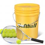 Colorful Custom Logo Plastic 5 Gallon Baseball Softball Bucket for Softball Training for sale