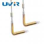 Gold Coated L Type Halogen Infrared Quartz Tube For Plastic Welding Heating for sale