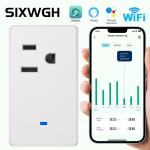 FCC Certified Wall Wifi Socket 2200W 50*50*84mm Power Supply Tuya Zigbee Socket for sale