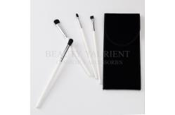 China Soft Bristles 4pieces Eyeshadow Makeup Brush Kit White Wooden Handle supplier