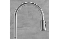 China High Arch One Touch Kitchen Faucet Anti Clogging Nozzle Kitchen Pull Out Tap supplier