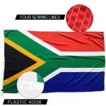 3x5' South Africa national Flag knitted polyester single reverse indoor outdoor header with plastic hooks for sale