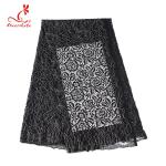 High quality black nylon lace fabric for long dress for sale