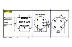 China 1R14-028 Goodyear Air Spring Rolling Lobe Airbag Ridewell S2573C supplier