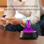 Humidity Control Fire Flame Humidifier With 7 Colors Led Light And ABS for sale