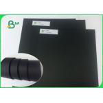 Shiny Black Paper / 1mm Black Cardboard Paper Sheet For Packaging for sale