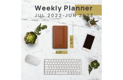 China Spiral Softcover ECO Friendly Academic Planner Brown Elastic Closure supplier