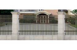 China Black Pressed Spear Top Steel Fence , Galvanized Security Picket Fence supplier