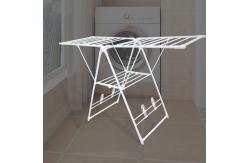China Large Capacity Folding Clothes Hanger Rack K Shape 2 Layer supplier