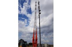 China Telecommunication Steel Galvanized Guyed Tower With Brackets And Lightning Rod supplier
