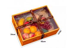 China ISO Luxury Cardboard Fruit Packaging Boxes With Transparent Cover supplier