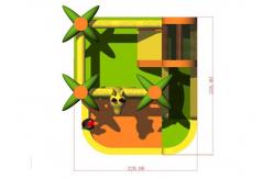 China 840D Oxford Inflatable Jumping Castle Bouncer With Water Slide supplier