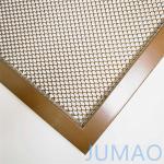 Custom Mesh Screen Divider Architectural Woven Metal Mesh Champagne Gold for sale