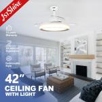 Living Room Smart 42 Inch Invisible LED Ceiling Fan With Hidden Blades for sale