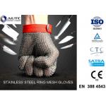 Stainless Steel PPE Safety Gloves , Protective Cutting Gloves Mesh Convenient Cleaning for sale