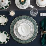 Customized Ceramic Tableware Set , Porcelain Plates Sets Eco Friendly OEM