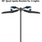 2.5in Horizontal Tenon Adapter 90 Degree Quad Spoke Bracket