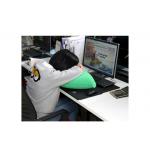 Green Inflatable Travel Pillow Memory Foam Material With Storage Bag