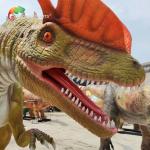 Weatherproof Life Size Animatronic Dinosaurs Animatronic Dilophosaurus 5meters for sale