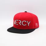100% Cotton Twill Flat Brim Snapback Hats Right Back Panel 3D Embroidered Letter Pattern Unisex for sale