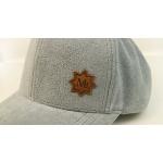 Bsci Polyester Plush 6 Panel Baseball Cap With Leather Patch Custom Logo