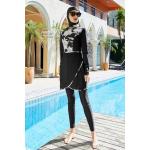 Solid Color Printed Islamic Swimwear For Women for sale