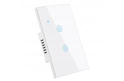 China Convenient Control WiFi 2 Gang Smart Switch No Neutral 110V-250V AC Power supplier