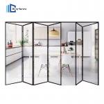 Heavy Duty Aluminium Bifold Glass Doors Waterproof Aluminum Sliding Folding Door for sale