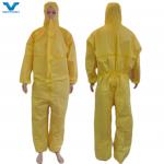 Chemical Protection Disposable Coverall in Safety Yellow with EN14605 Standard and CE for sale