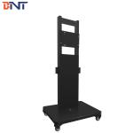 Black Floor Stand Flat Screen TV Cart With Wheels for sale
