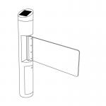DC24V Brushless Motorized Swing Barrier Turnstile for Pedestrian Access Control