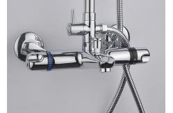 China ROVATE Rainfall Top Sprayer Thermostatic Shower Set Dual Handle Design supplier