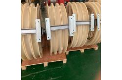 China Load 40KN 660x100mm Three Nylon Wheels Conductor Stringing Block supplier