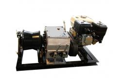 China 8 Ton Single Drum Engine Powered Winch for Wire Rope Pulling supplier